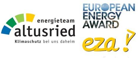 Logo Energieteam Altusried mit Logo European Energy Award und Logo Eza